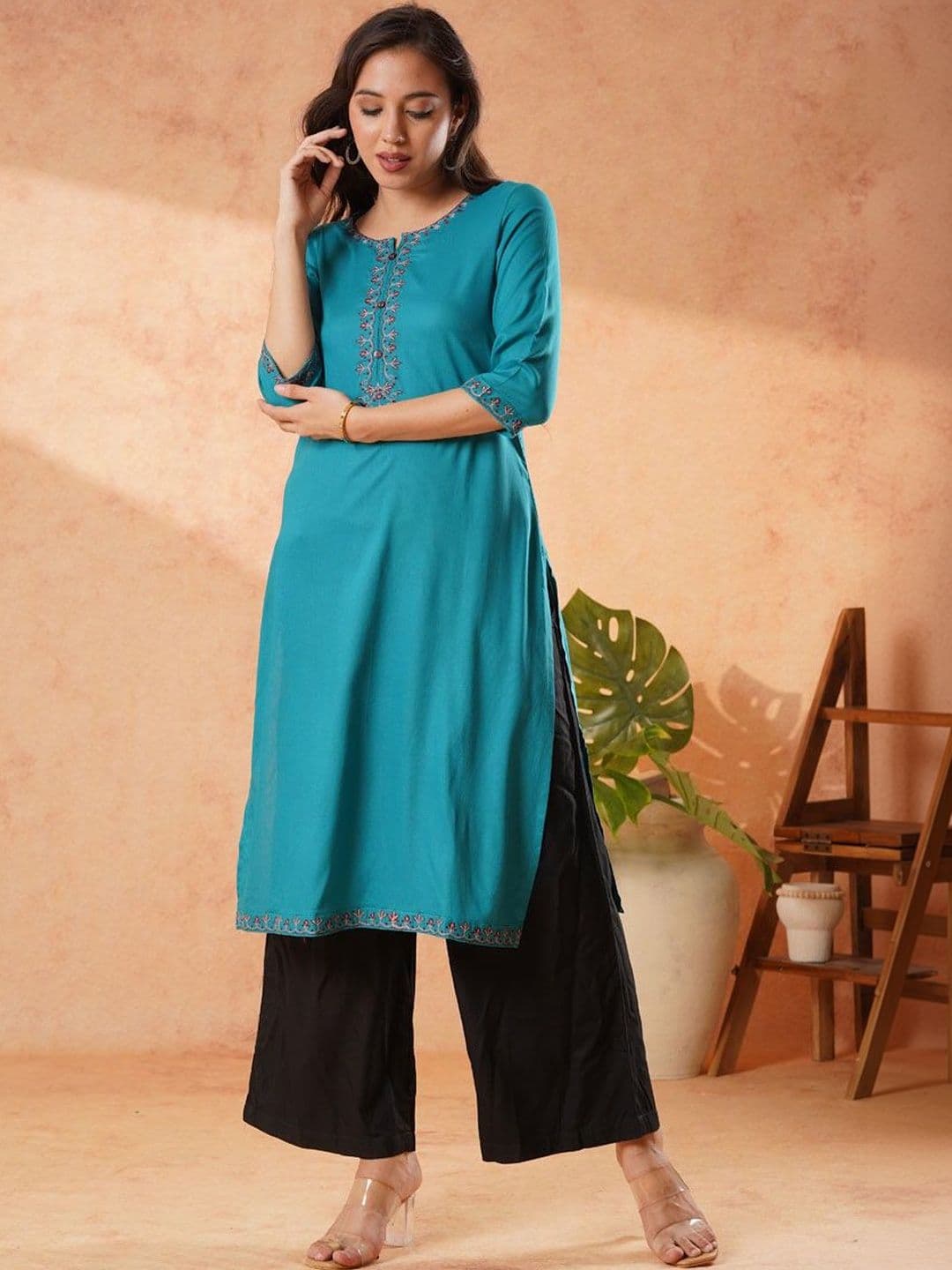 Anouk Women Embroidered Kurta - view 1
