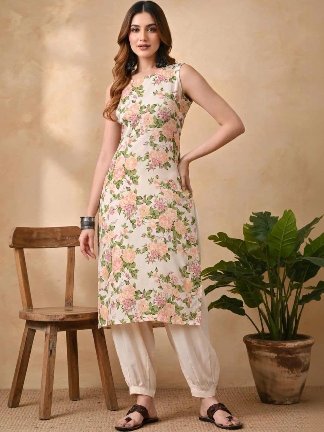 Sangria FUZN Women Floral Printed Floral Kurta - view 1