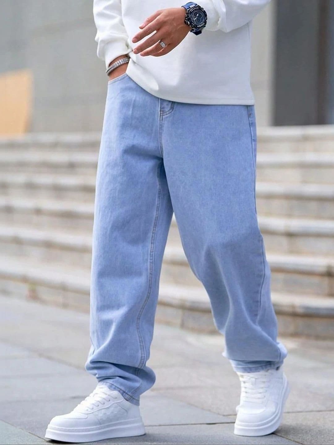 EVERFADE Men Relaxed Fit Mid-Rise Stretchable Jeans - view 1