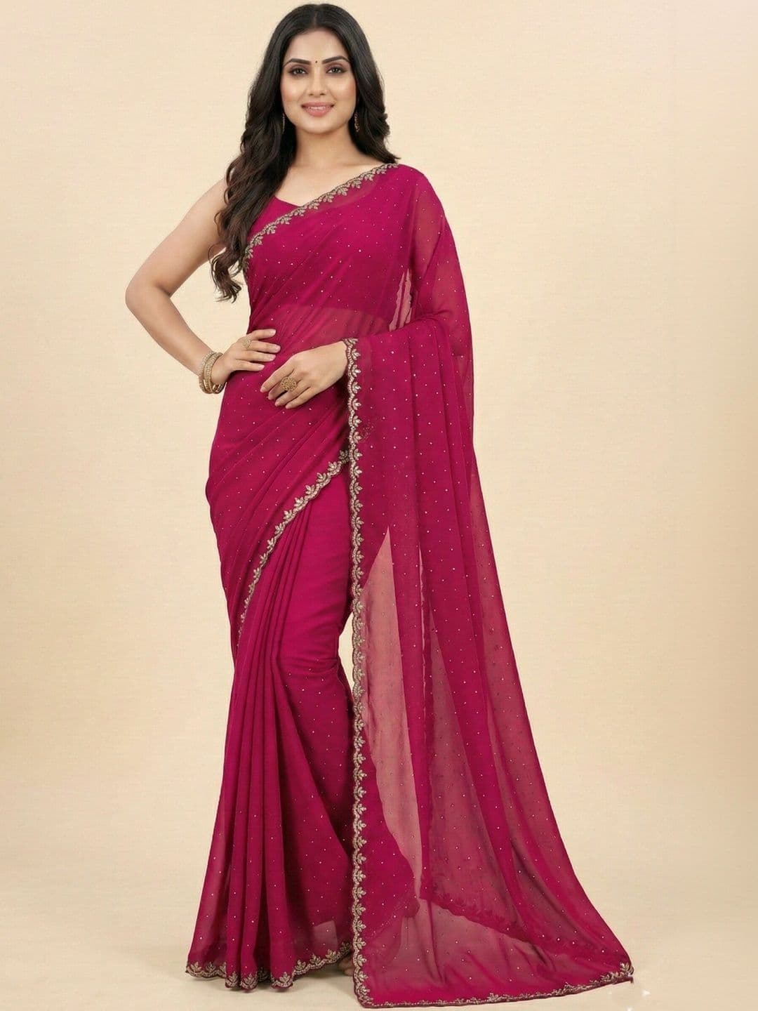 Anouk Embellished Sequinned Art Silk Heavy Work Saree - view 1