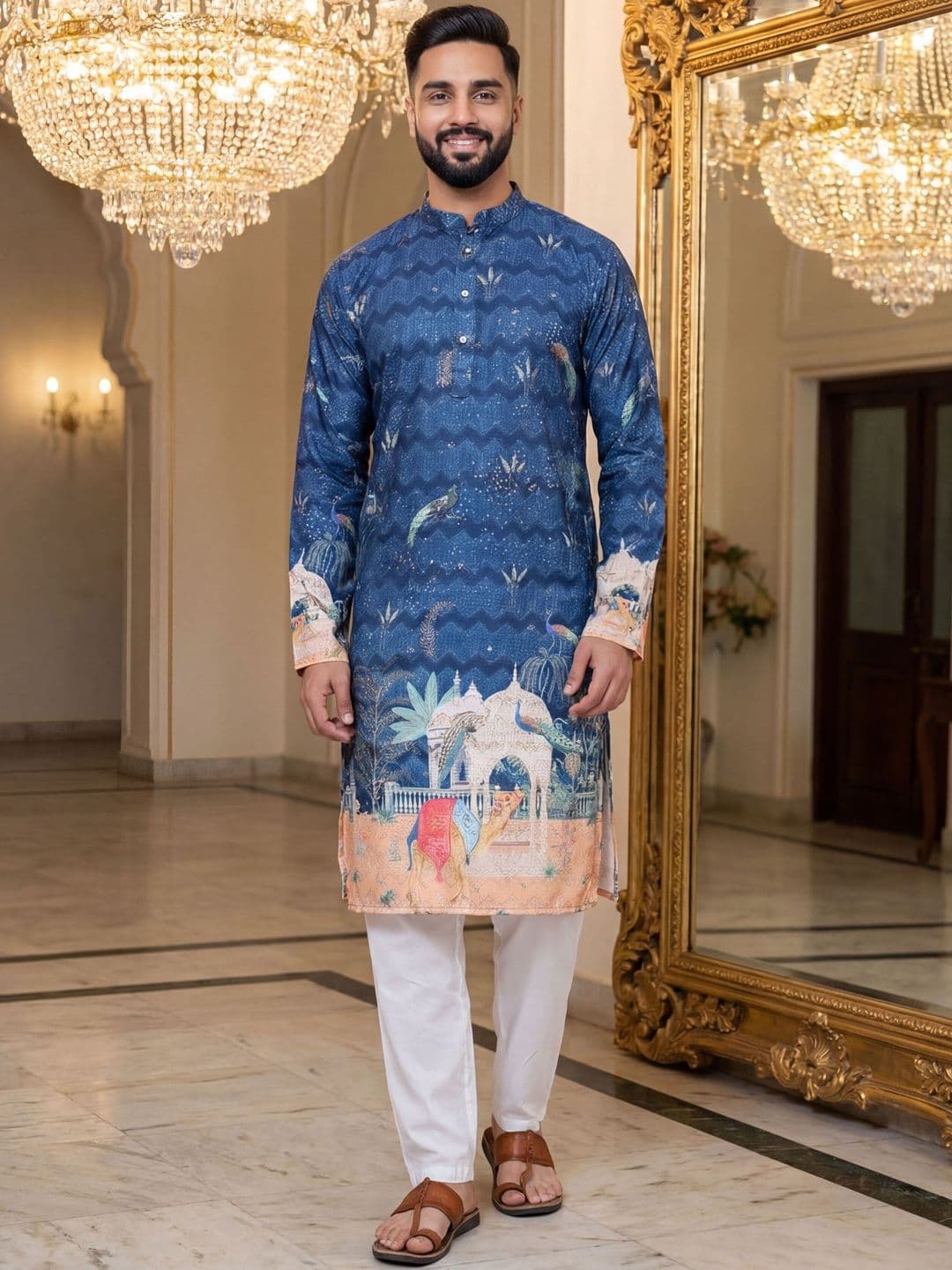 Anouk Mirage Men Ethnic Motifs Printed Kurta - view 1