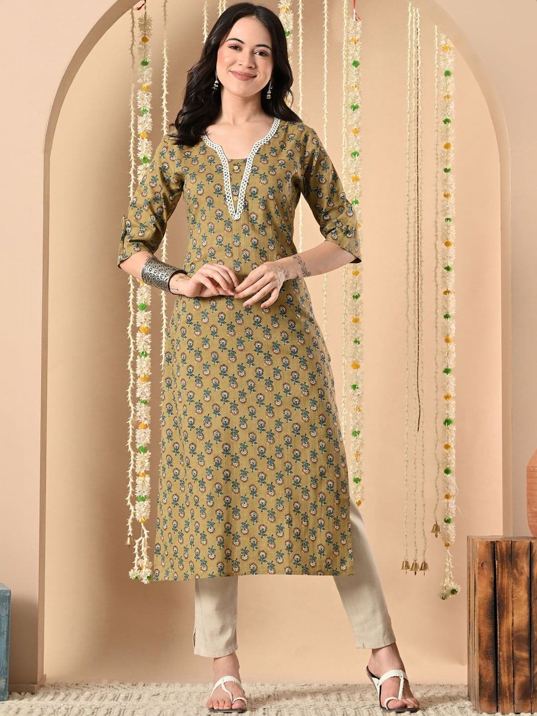 Anouk Women Floral Printed Kurta - view 1