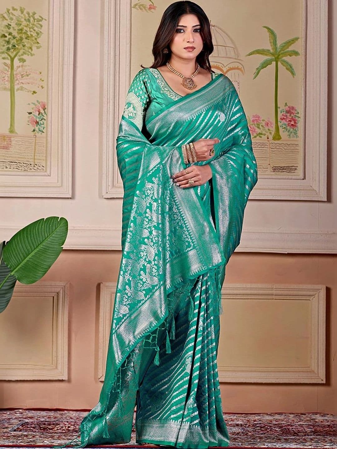 FABRINO Woven Design Zari Banarasi Saree - view 1