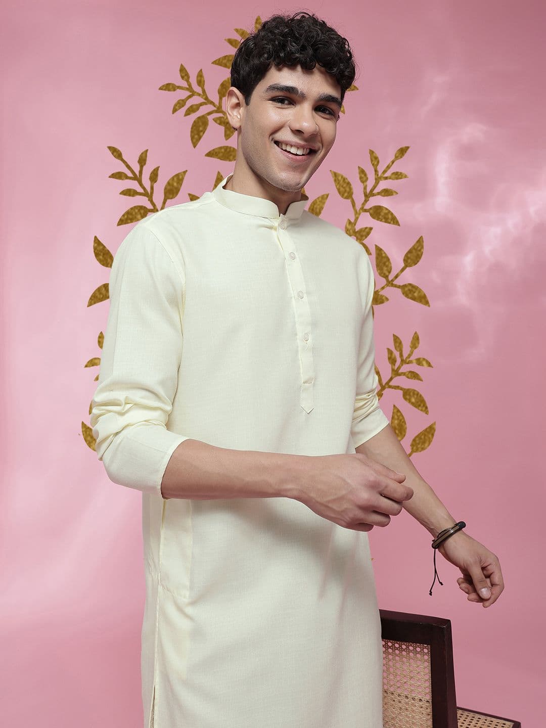 Anouk Mirage Mandarin Collar Straight Kurta - view 1