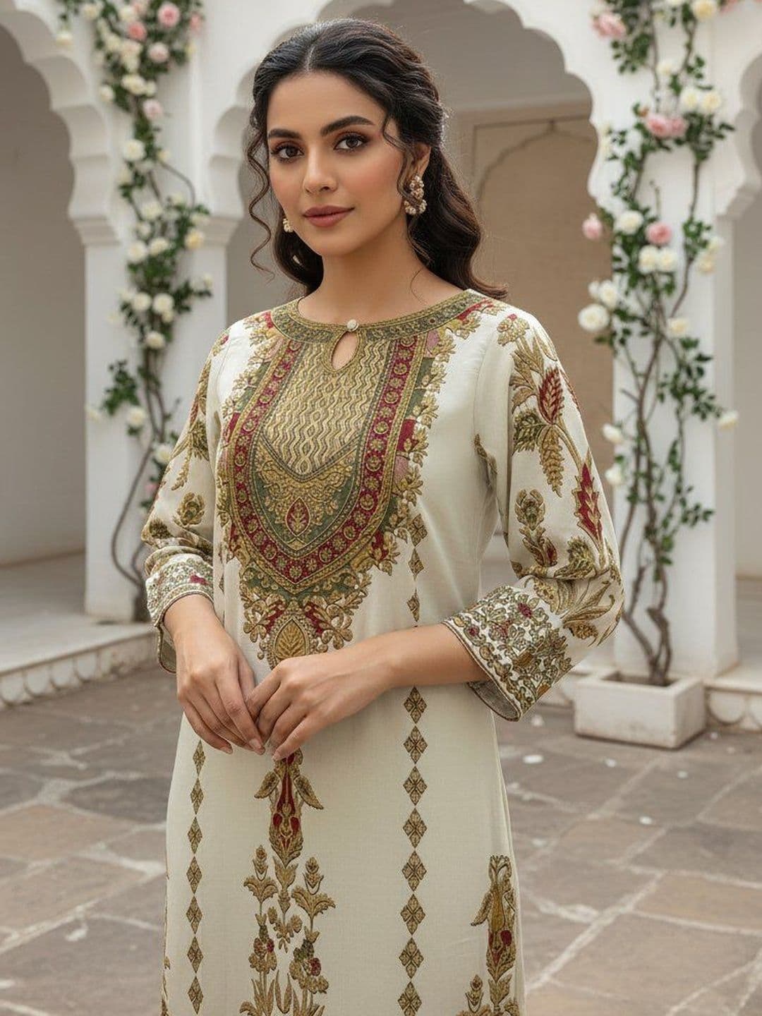 Anouk Women Floral Printed Kurta - view 1