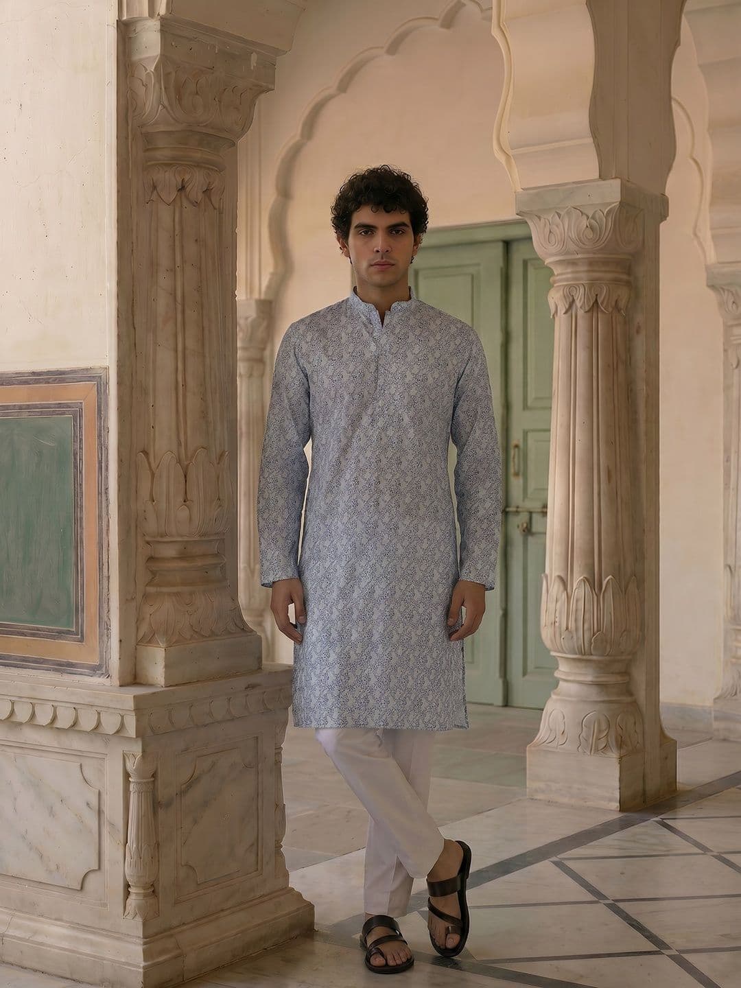 Anouk Ethnic Motifs Printed Mandarin Collar Kurta - view 1