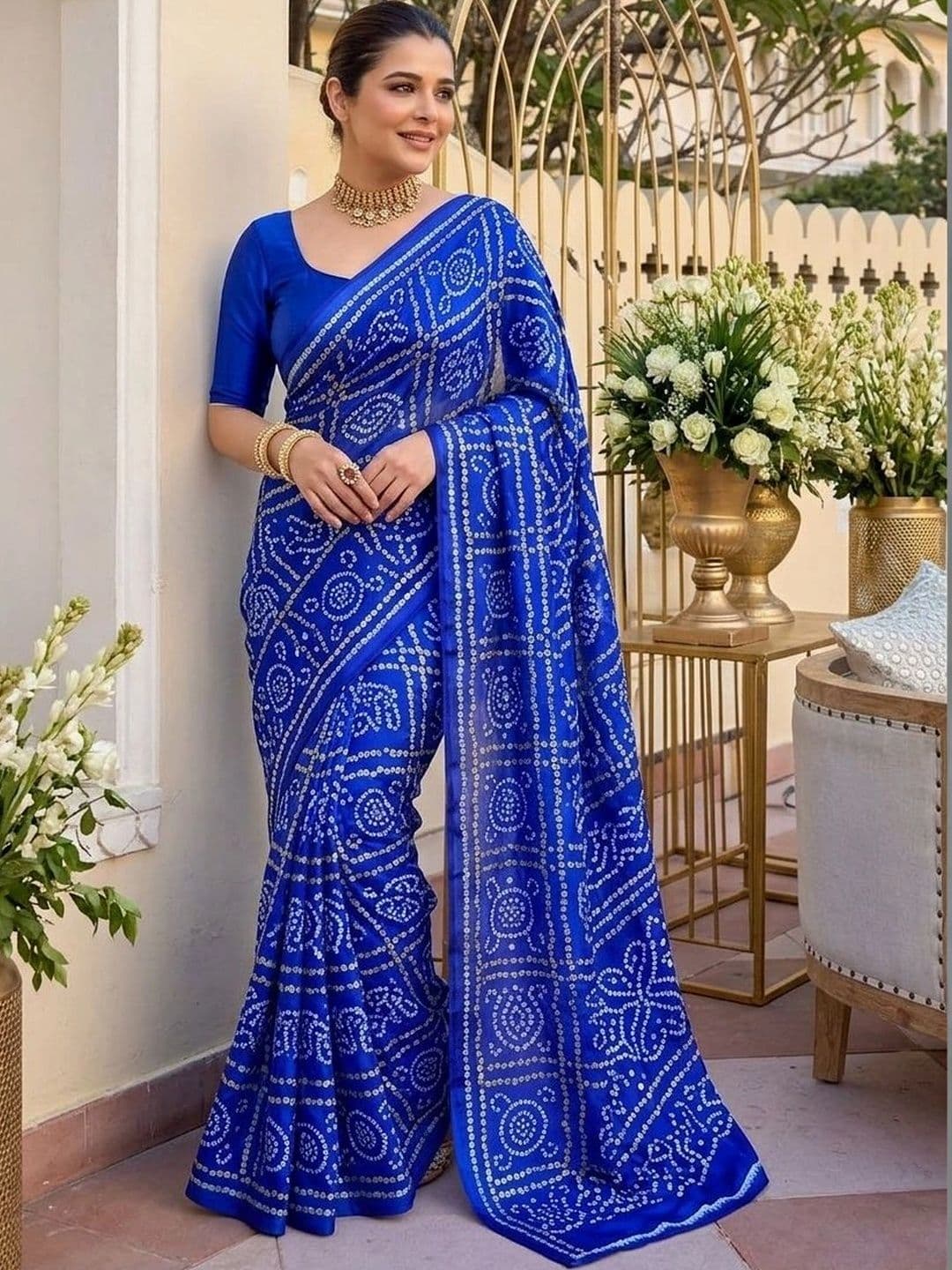 Sangria Bandhani Pure Georgette Bandhani Saree - view 1