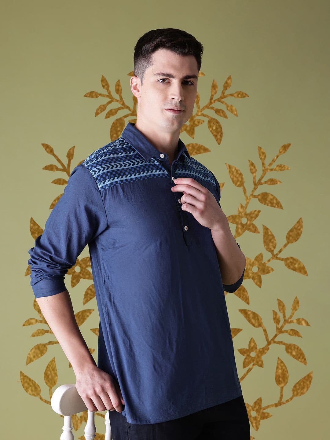 Anouk Cotton Half-Placket Printed Kurta - view 1