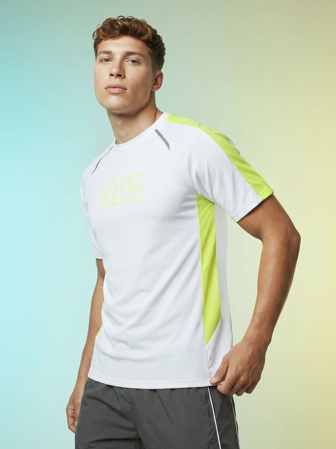 HRX by Hrithik Roshan Colourblocked Rapid-Dry Training T-shirt - view 1