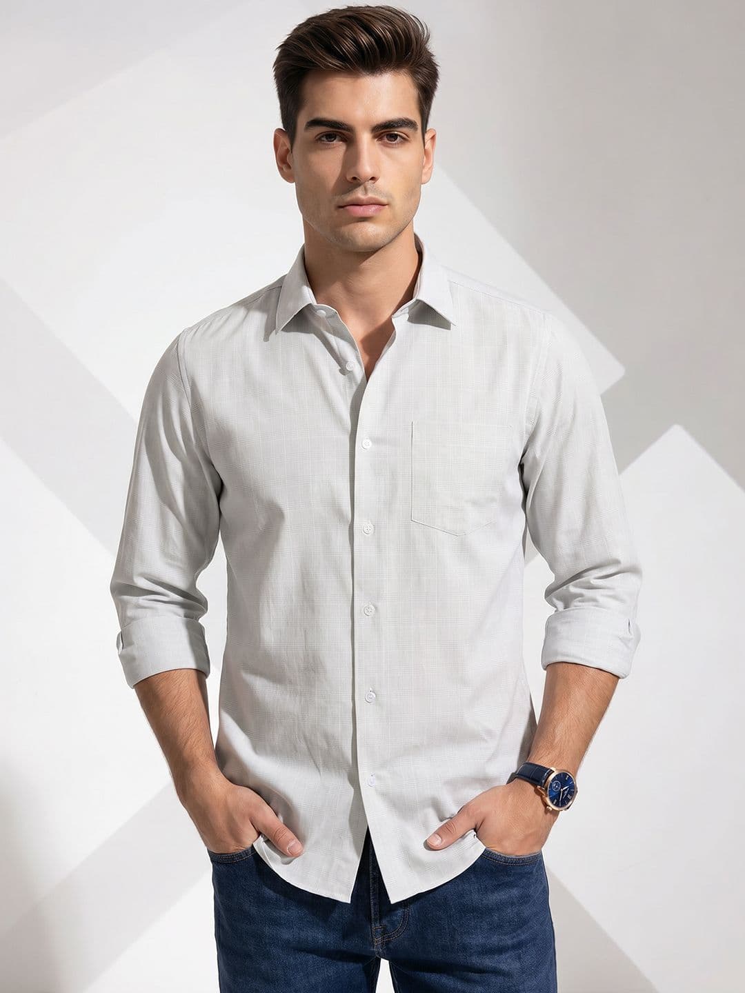 encore by INVICTUS Checked Pure Cotton Casual Shirt - view 1