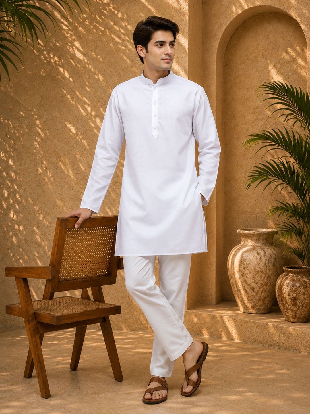 Anouk Mirage Mandarin Collar Straight Kurta - view 1