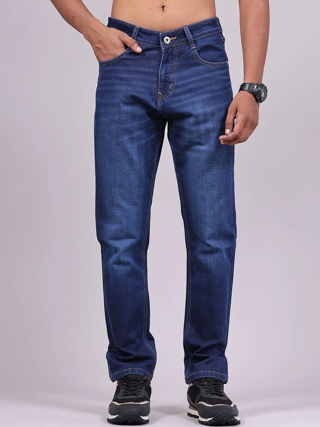 V-Mart Men Regular Fit Mid-Rise Cotton Jeans - view 1