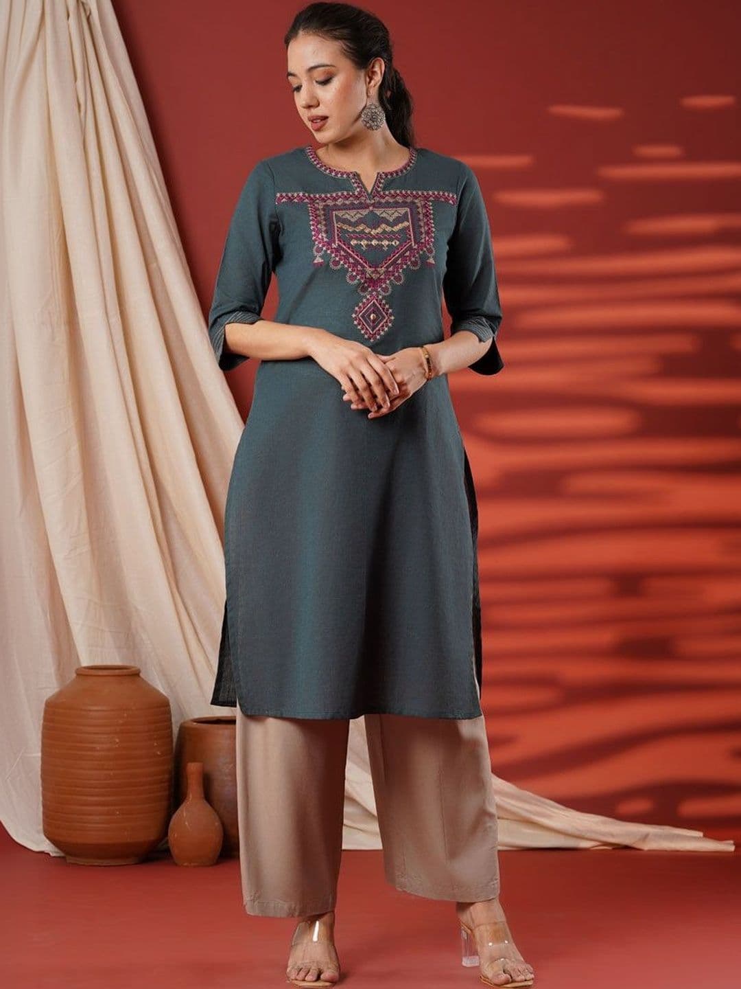 Anouk Women Embroidered Kurta - view 1