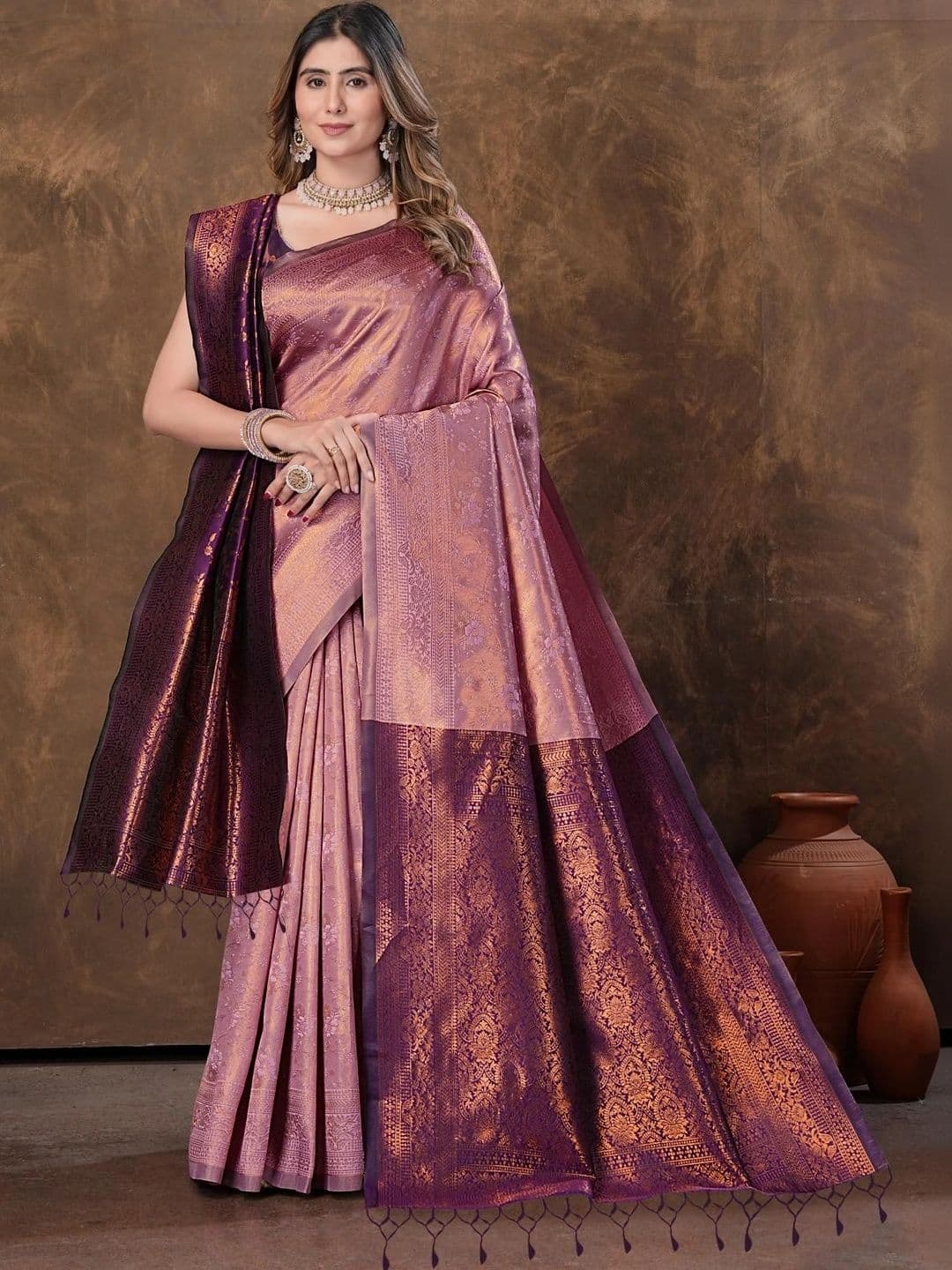 HARIOM FASHION Woven Design Zari Art Silk Designer Banarasi Saree - view 1
