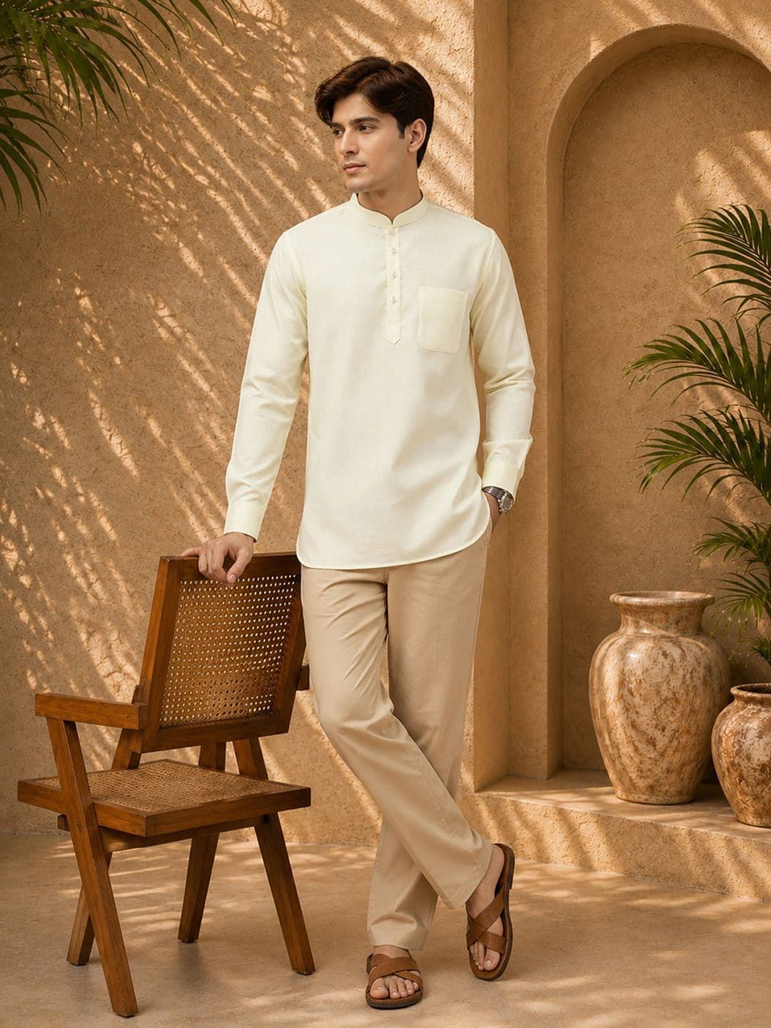 Anouk Mirage Mandarin Collar Straight Kurta - view 1