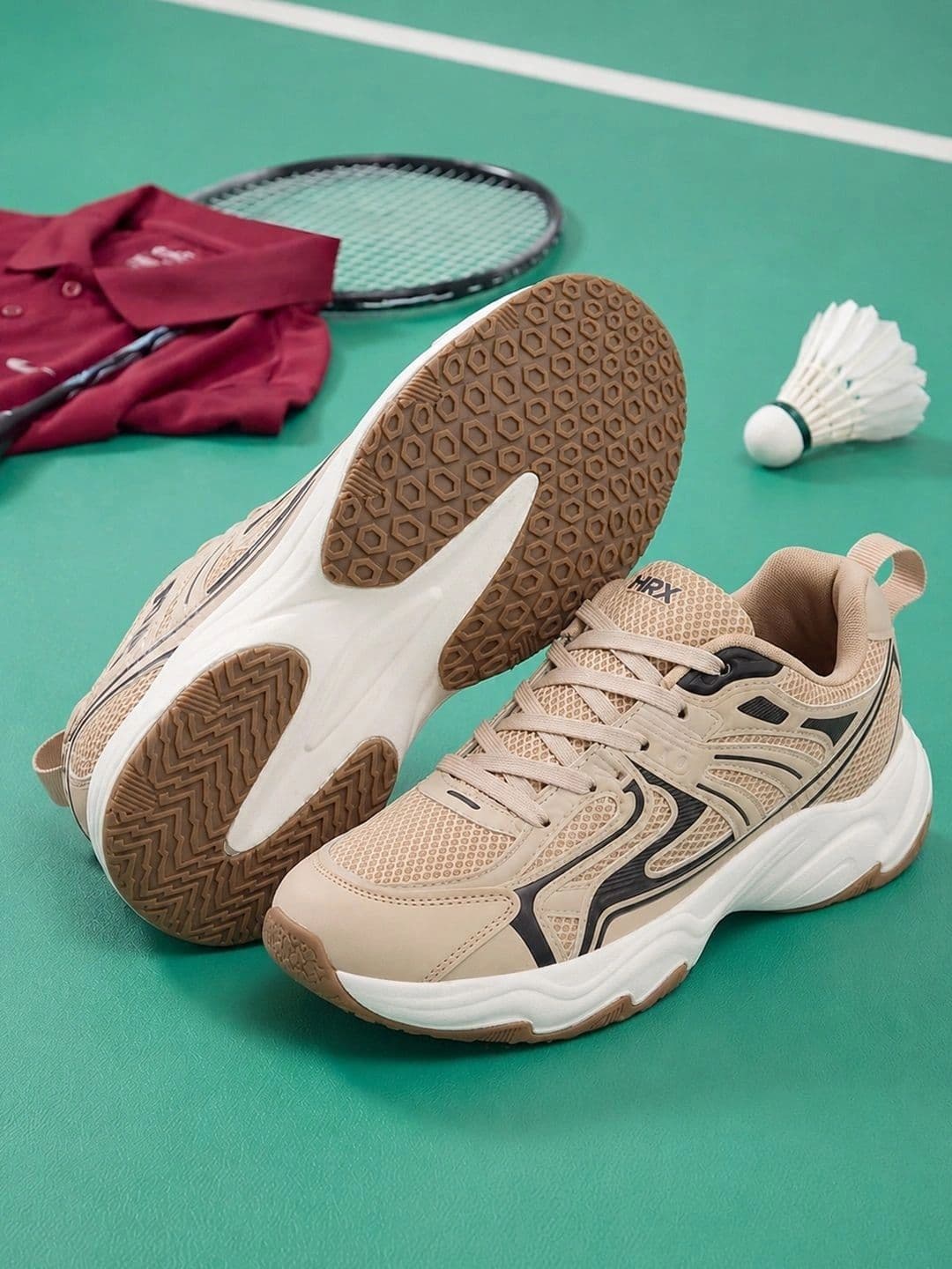 HRX by Hrithik Roshan Men Mesh Badminton Non-Marking Shoes - view 1