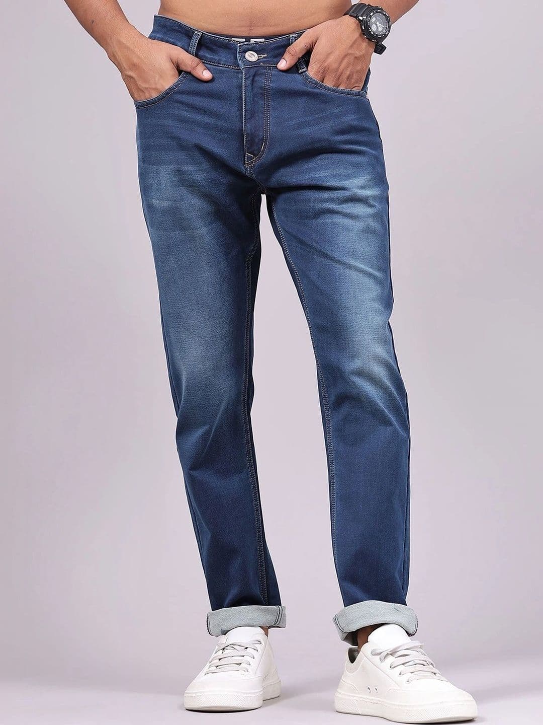 V-Mart Men Regular Fit Mid-Rise Cotton Jeans - view 1