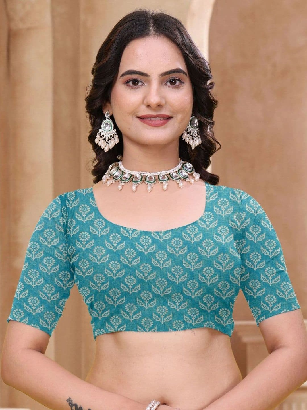 JNK COLLECTION Floral Saree - view 1