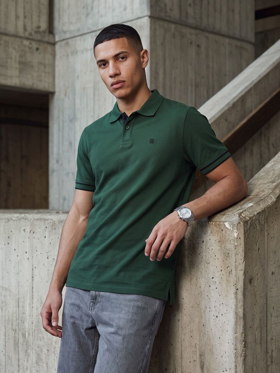 The Roadster Life Co. Polo Collar Pure Cotton T-shirt - view 1