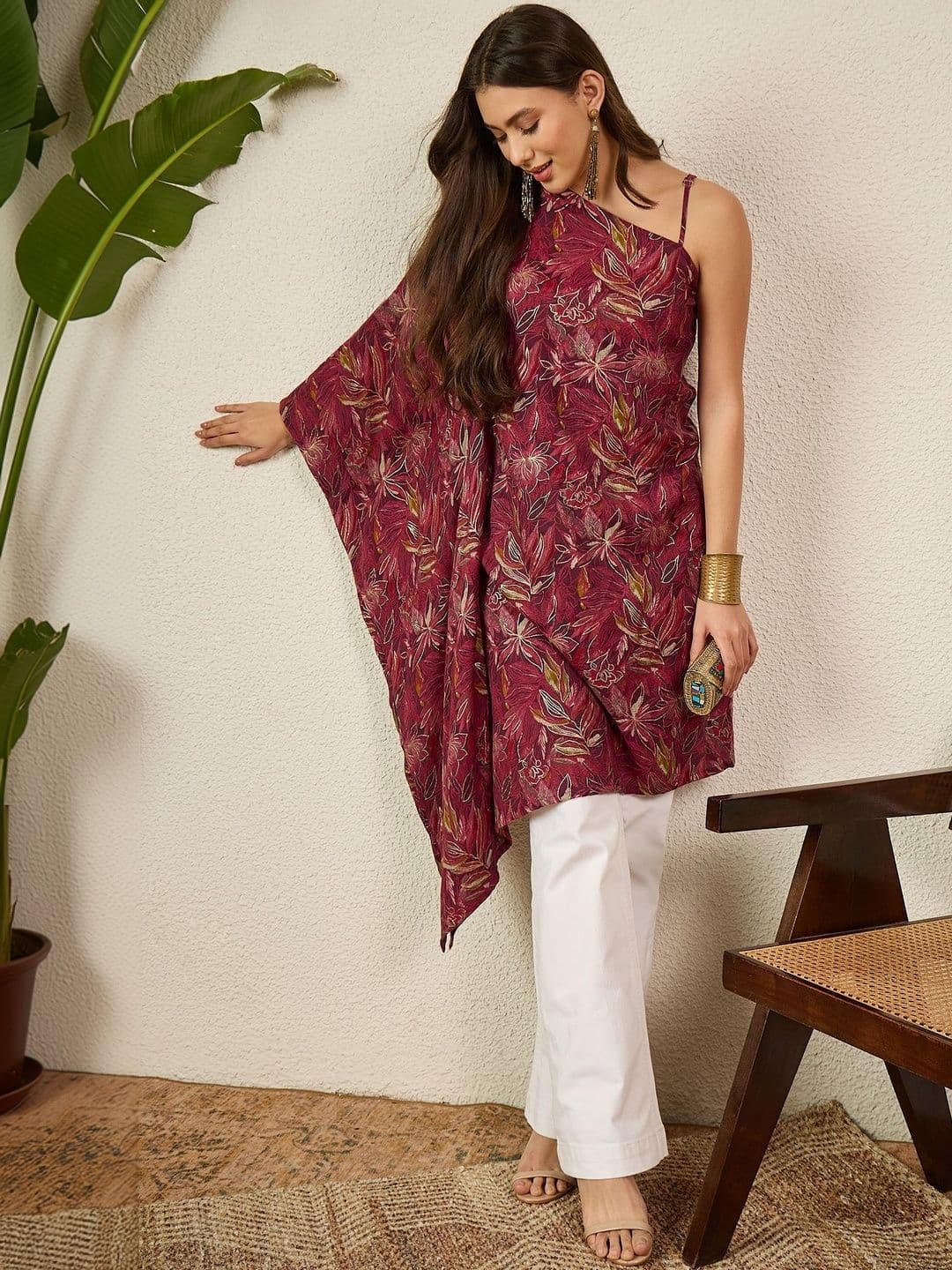 Anouk Women Floral Printed Extended Sleeves Kurta - view 1