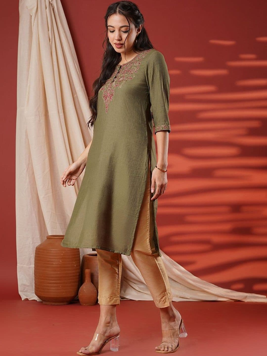 Anouk Women Embroidered Kurta - view 1