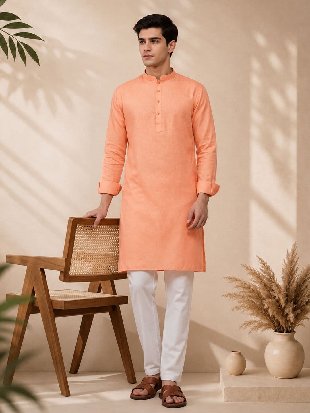 Anouk Mirage Mandarin Collar Straight Kurta - view 1