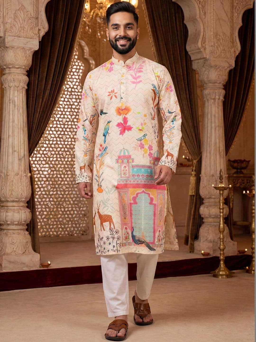 Anouk Mirage Men Ethnic Motifs Printed Kurta - view 1
