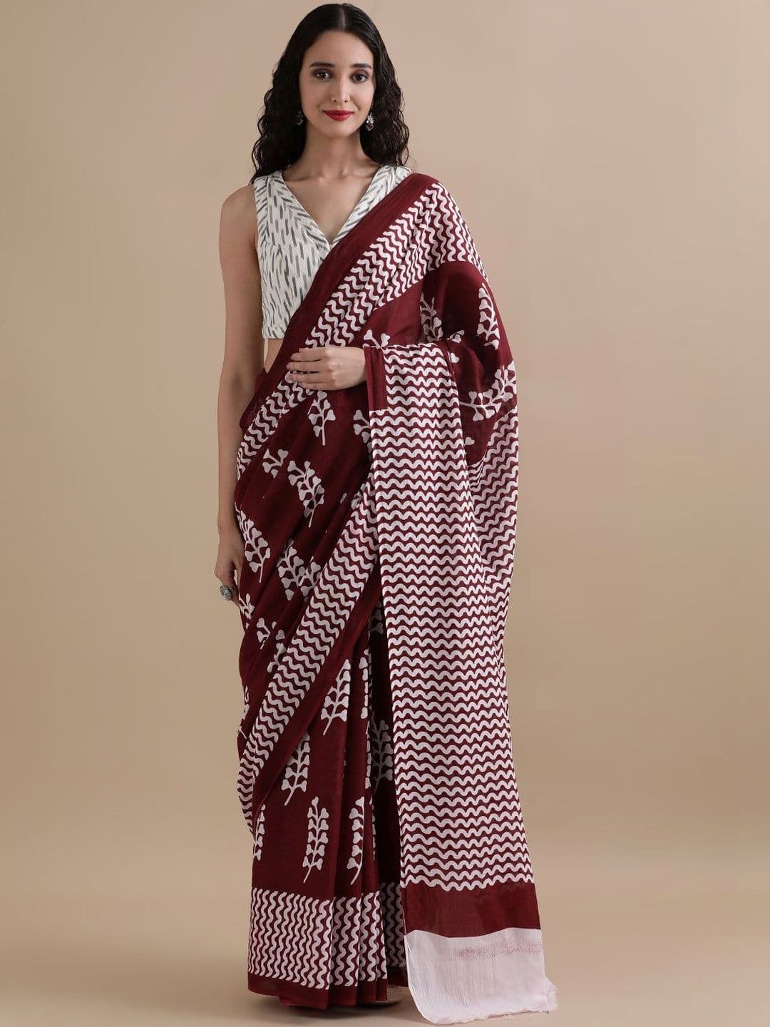 Anouk Mirage Pure Cotton Saree - view 1