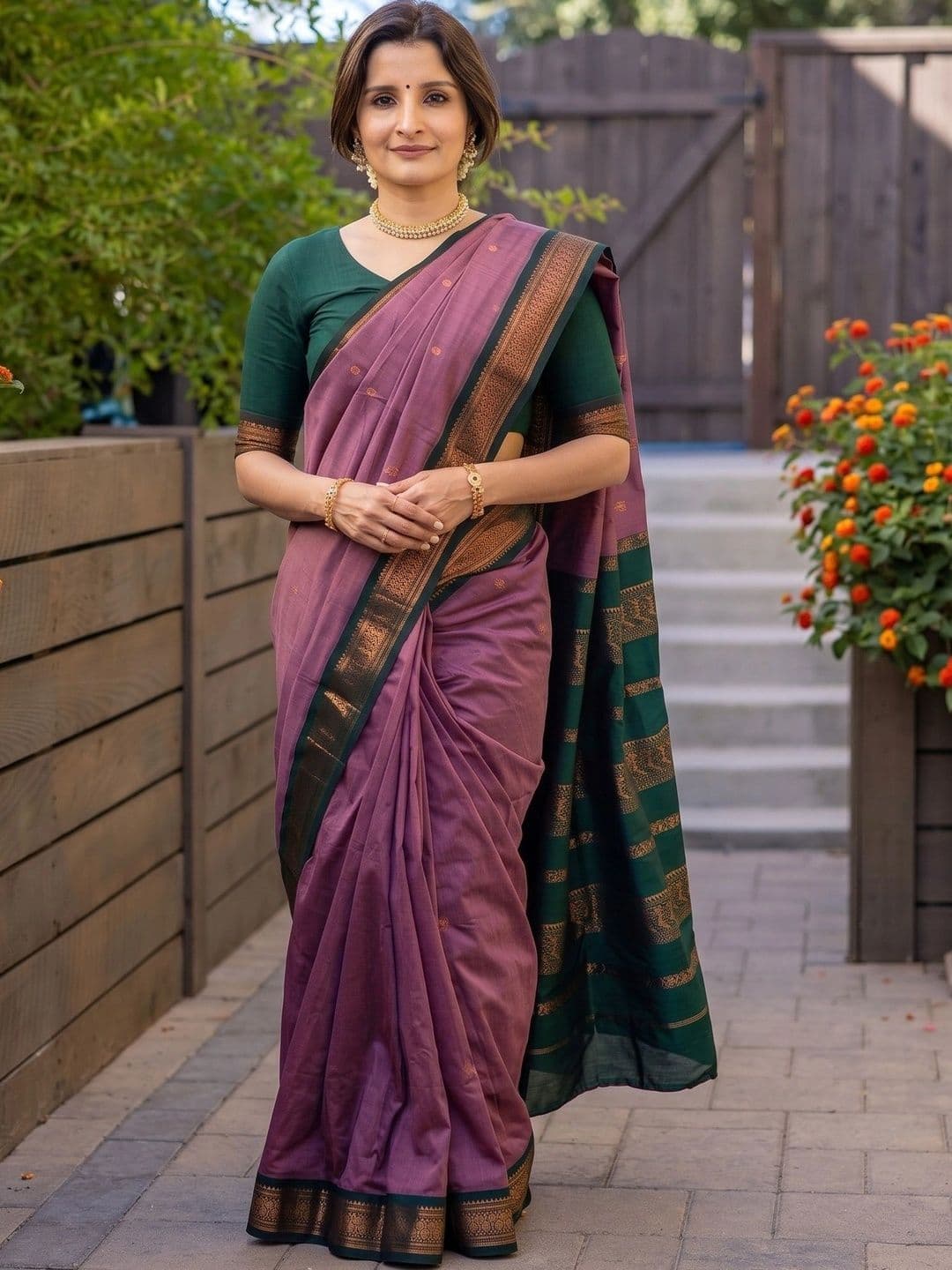Vovar Zari Art Silk Banarasi Saree - view 1