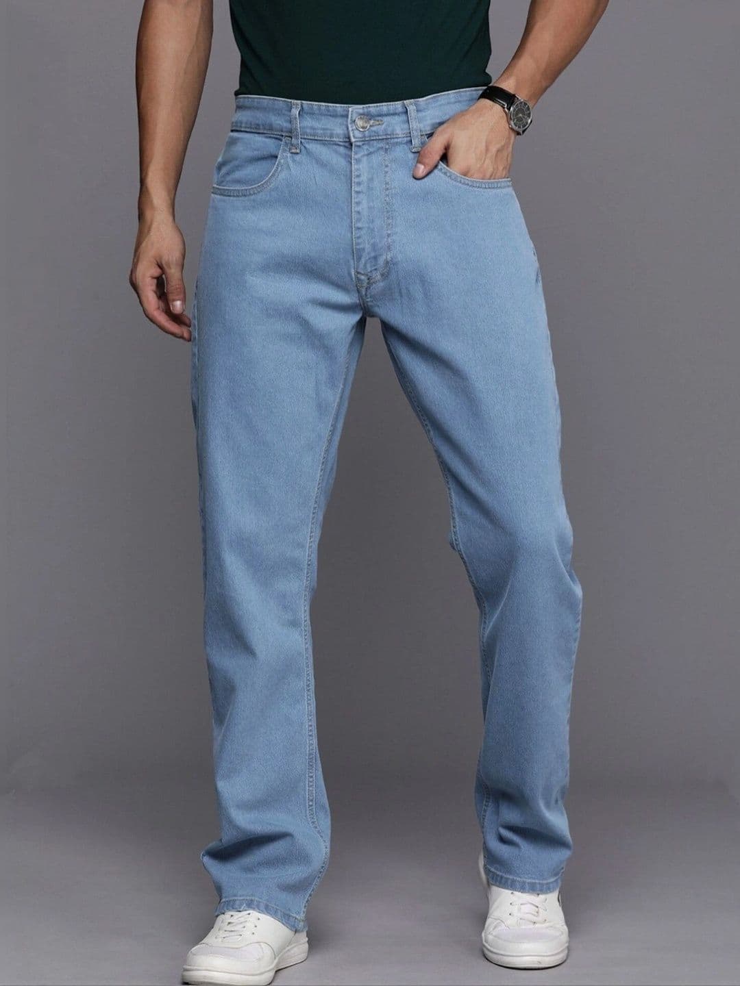 MAAHIT Men Relaxed Fit Mid-Rise Stretchable Jeans - view 1