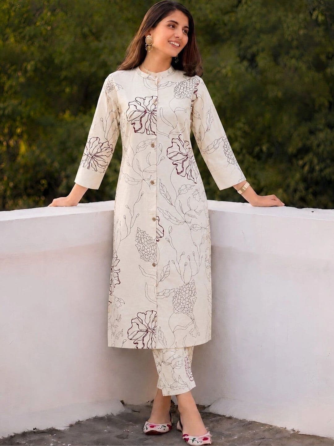 Moda Rapido Floral Printed Regular Kurta with Trousers - view 1