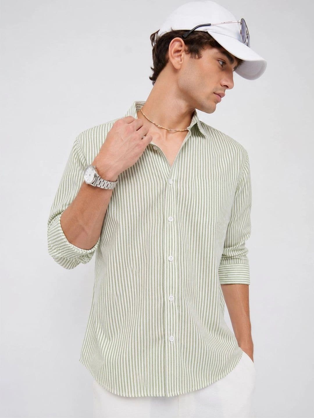 R.Code by The Roadster Life Co. Men Standard Striped Casual Shirt - view 1