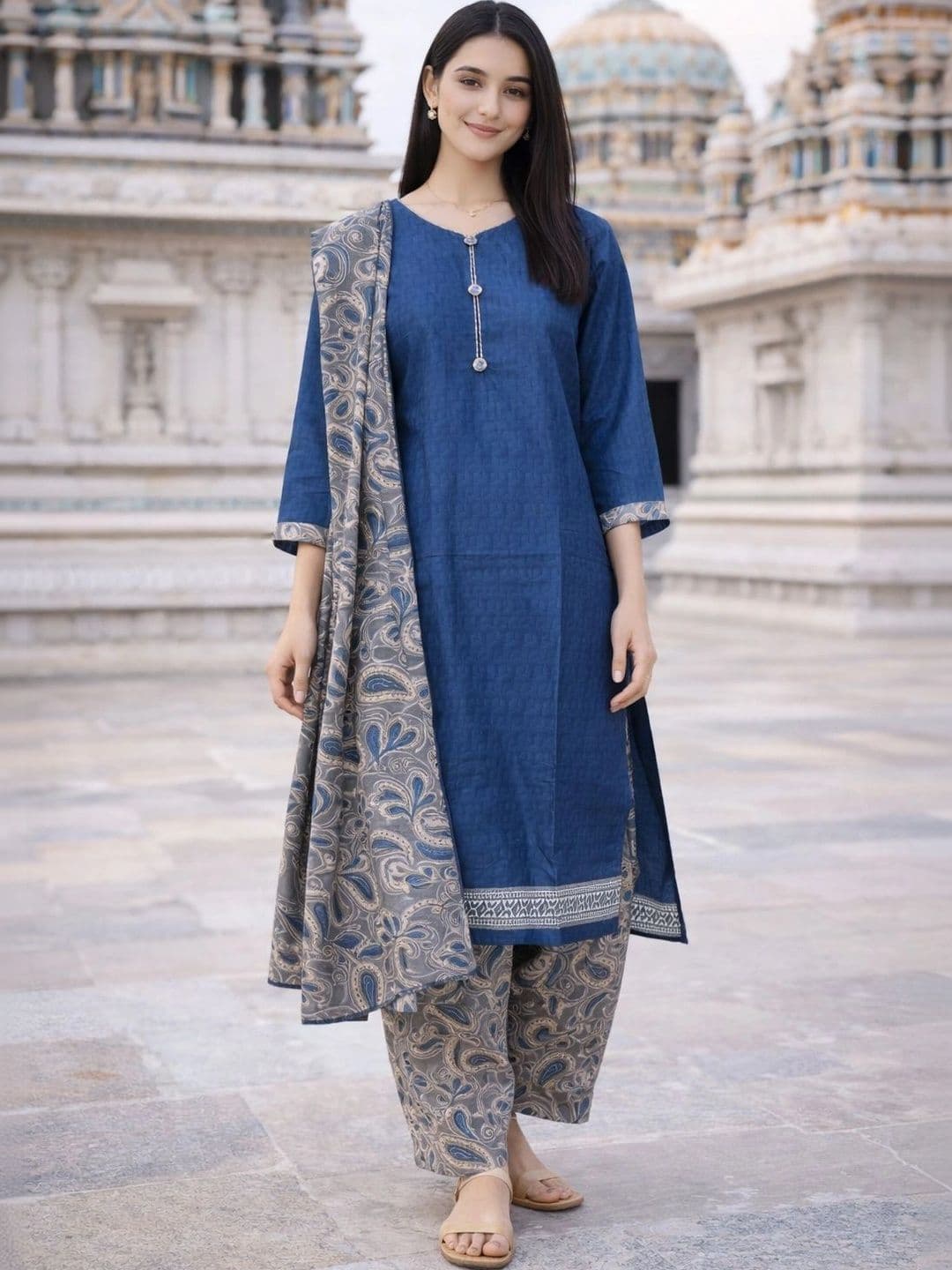 Moda Rapido Women Ethnic Motifs Regular Kurta with Palazzos & With Dupatta - view 1
