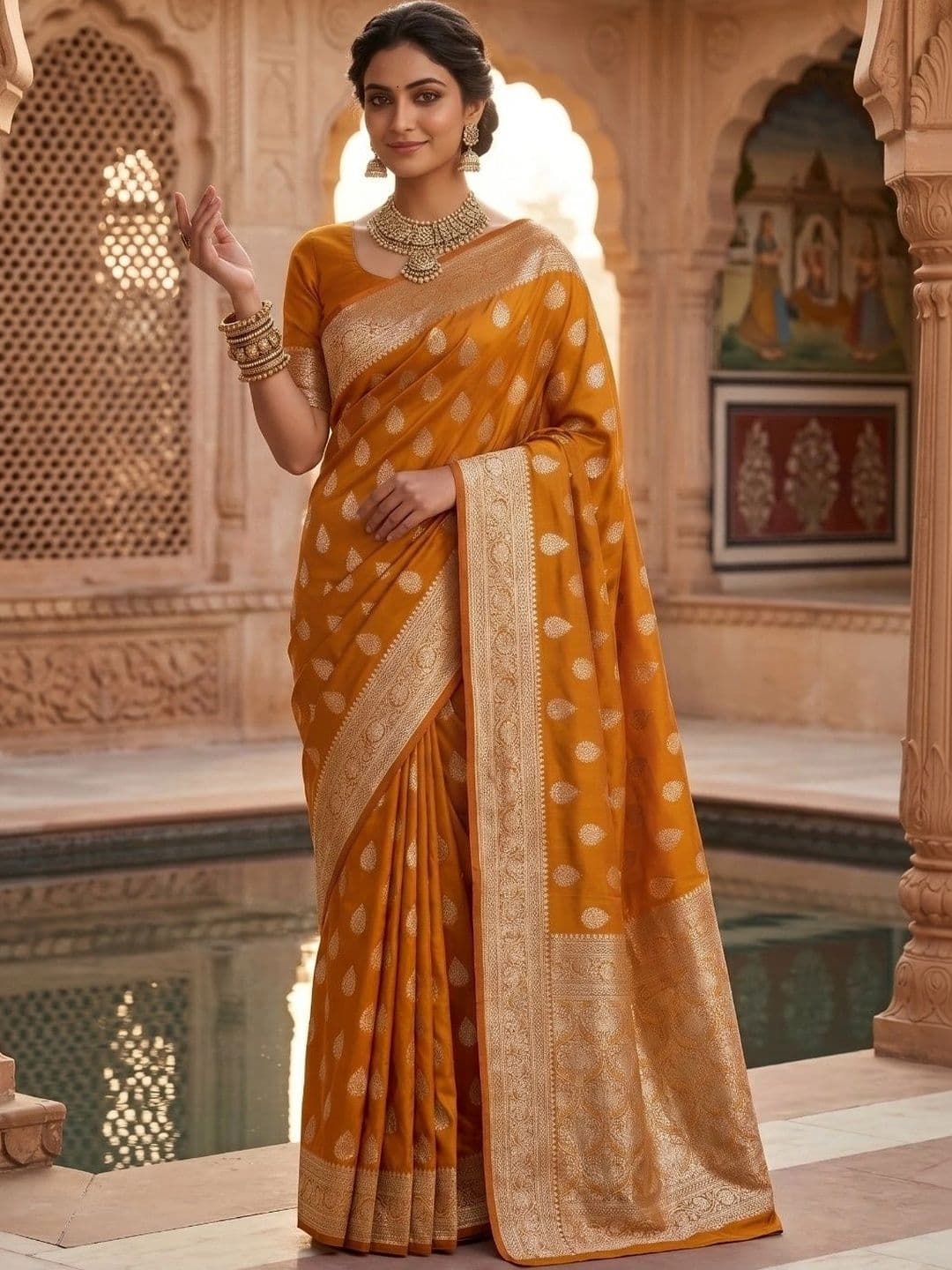 KALINI Woven Design Zari Art Silk Banarasi Saree - view 1