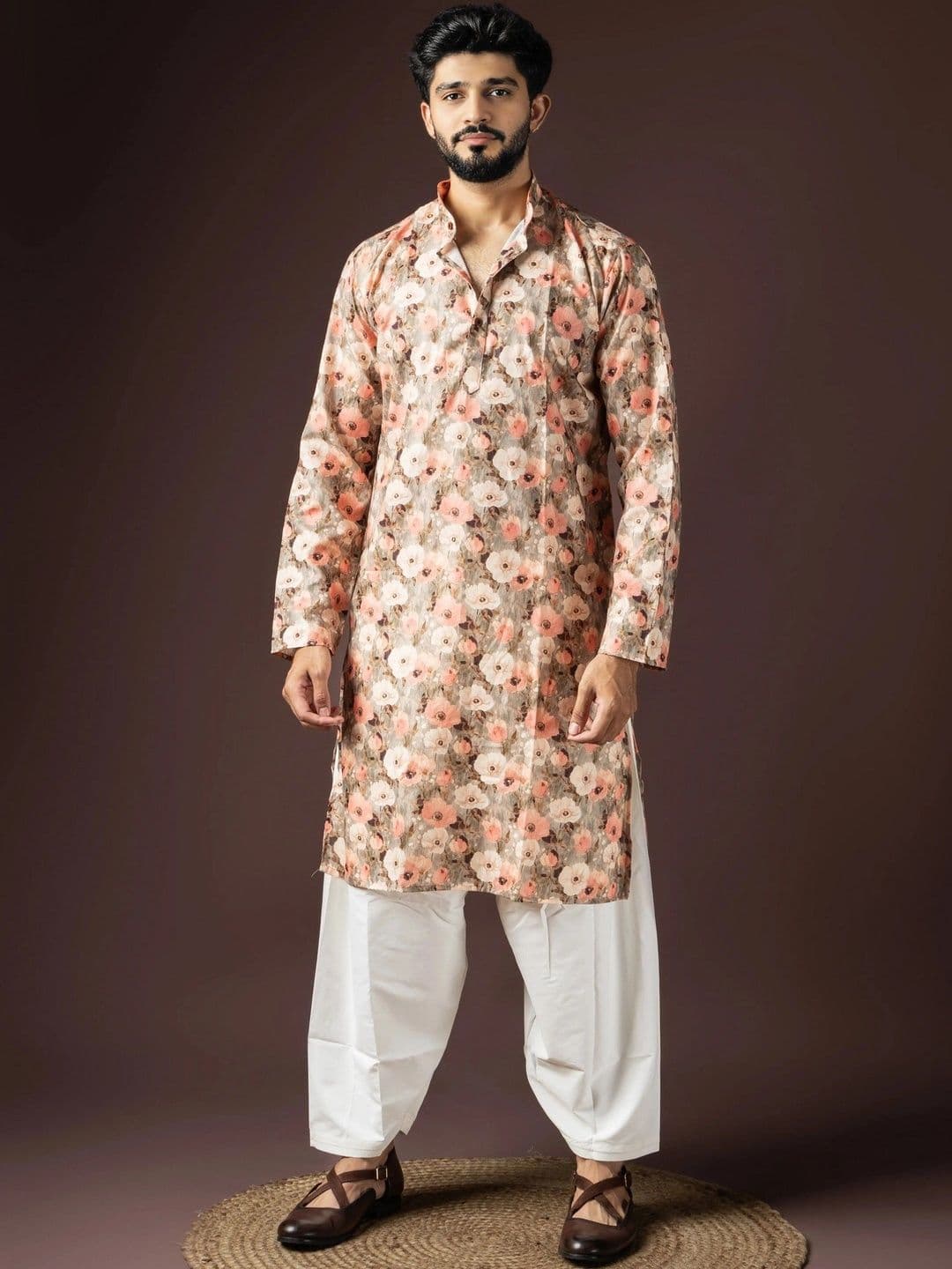 Anouk Men Floral Printed Floral Kurta - view 1