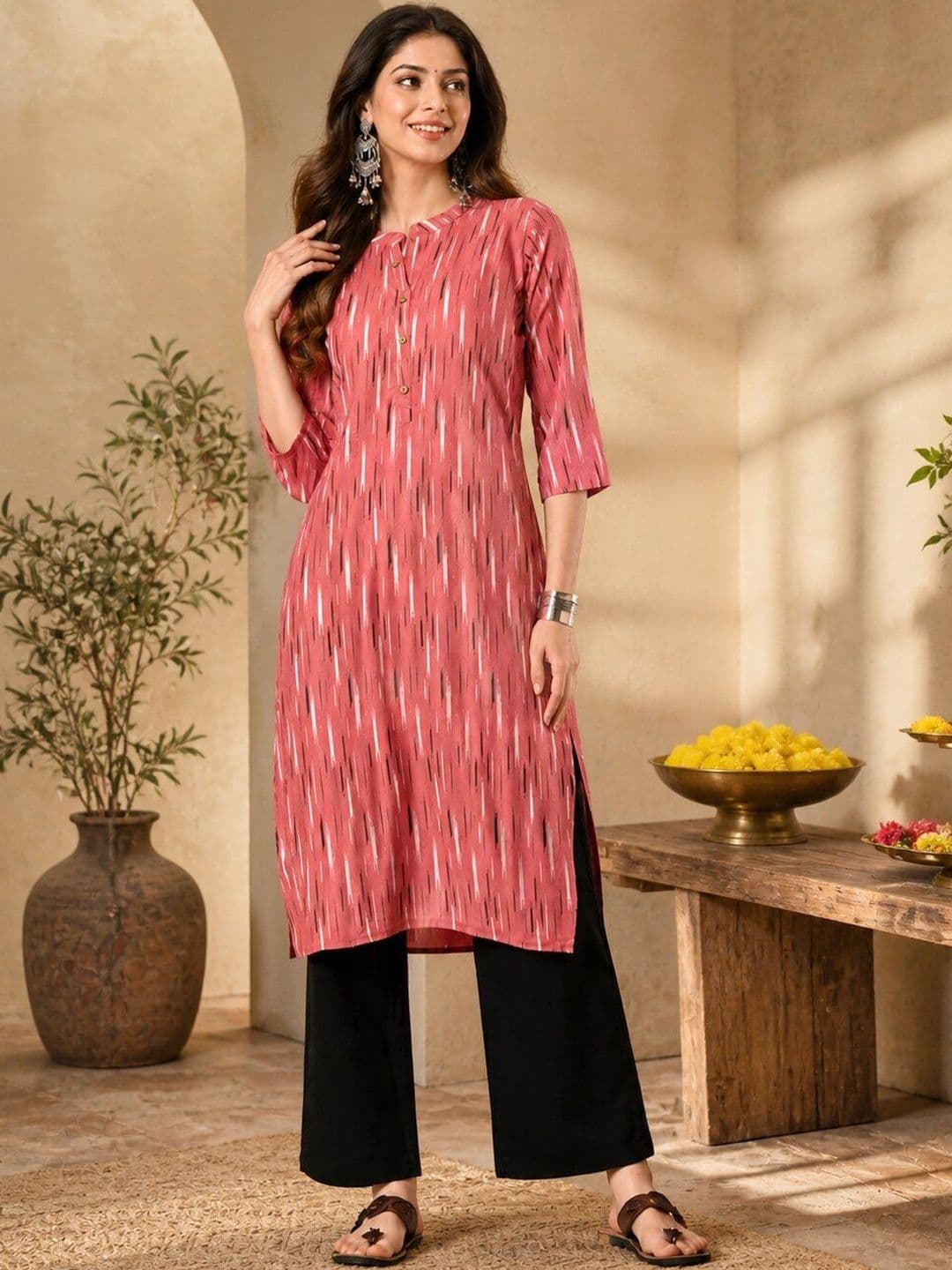 Anouk Mirage Women Floral Printed Straight Kurta - view 1