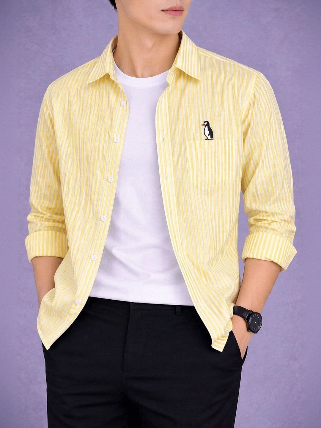 Black Deer Men Standard Striped Casual Shirt - view 1
