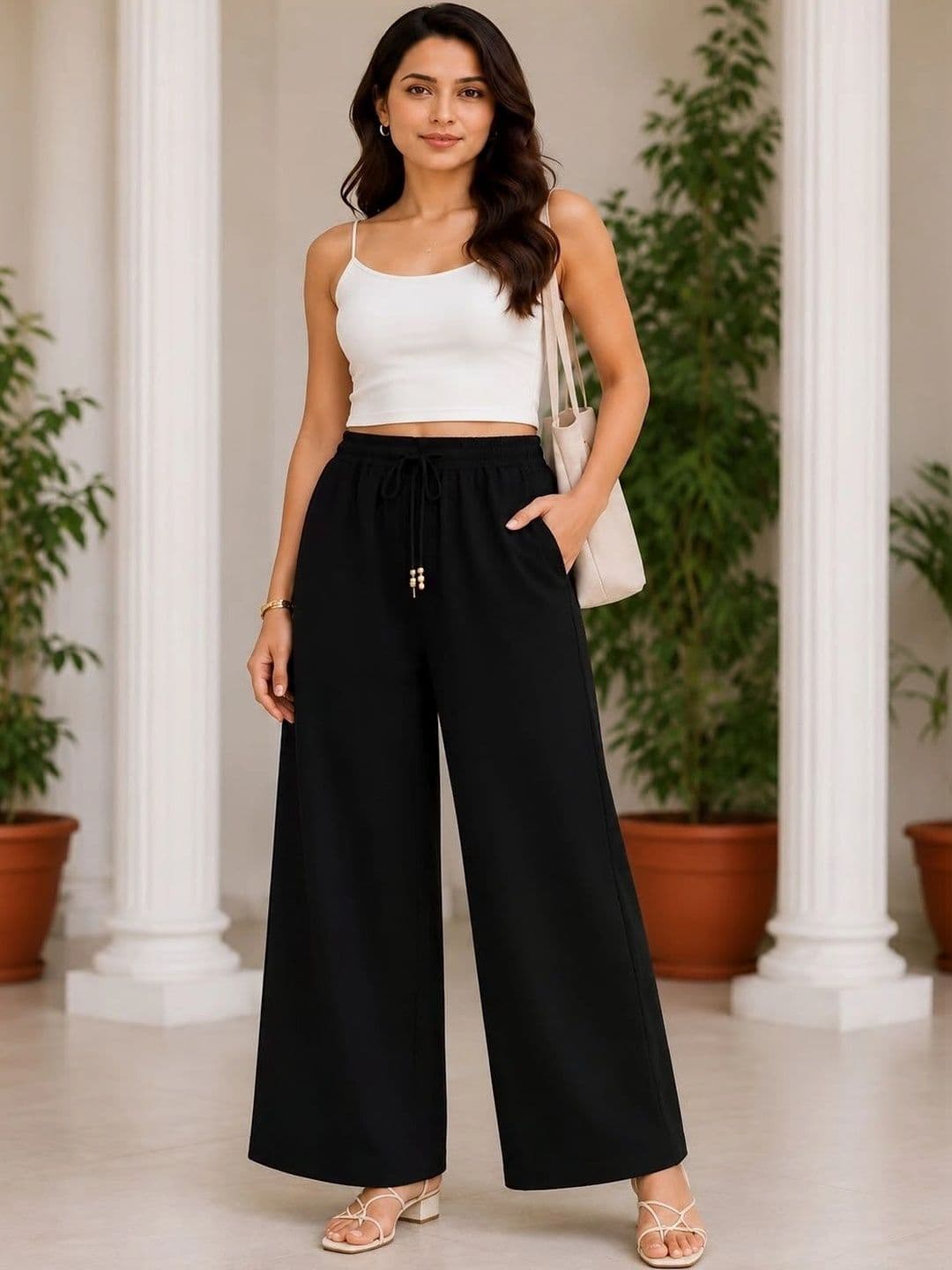 THE WHITE FEATHERS Women Knitted Palazzos - view 1