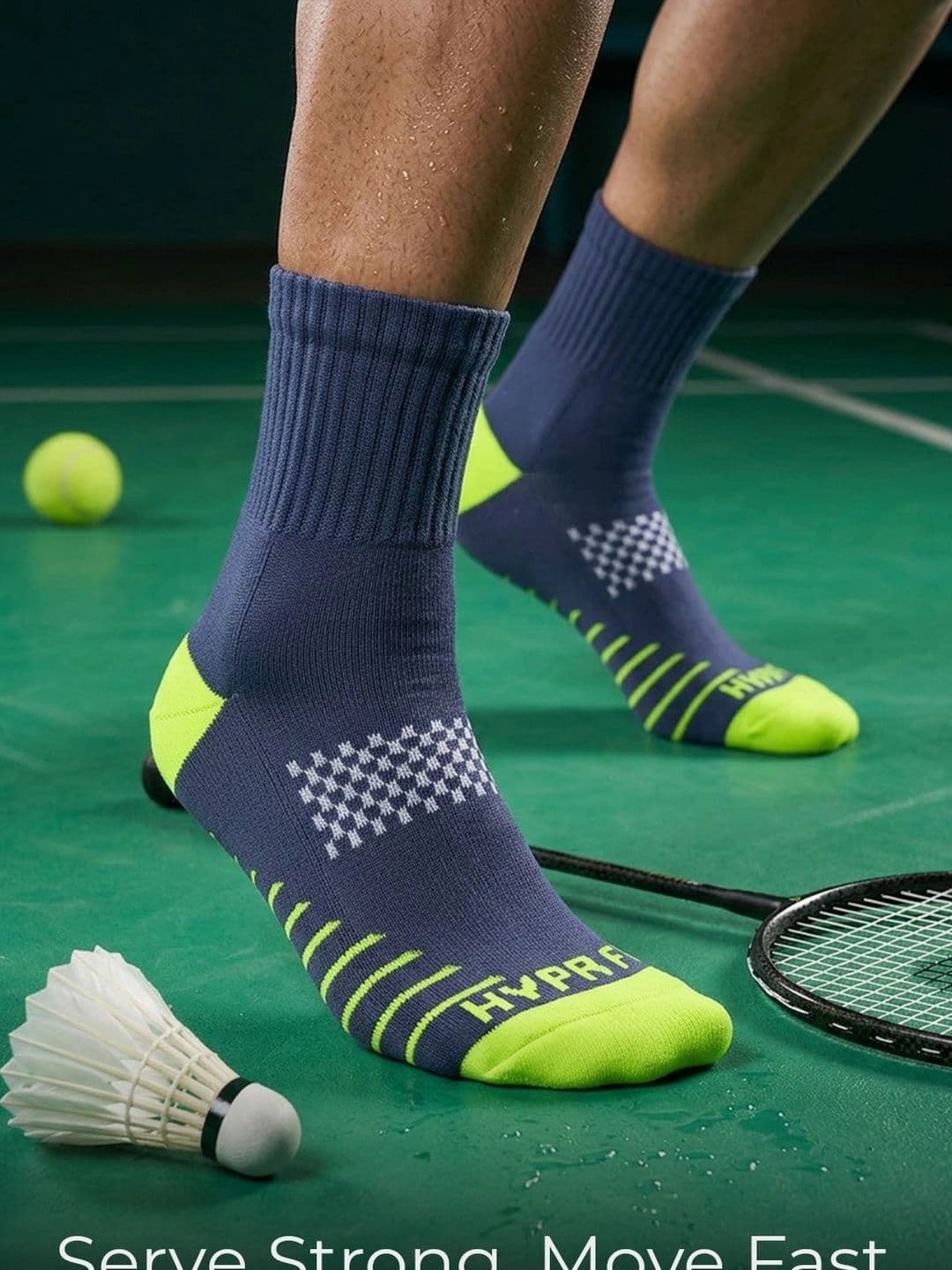 HYPR FIT Men Pack of 2 Multi Cotton Anti-Odour Compression Fit Socks - view 1