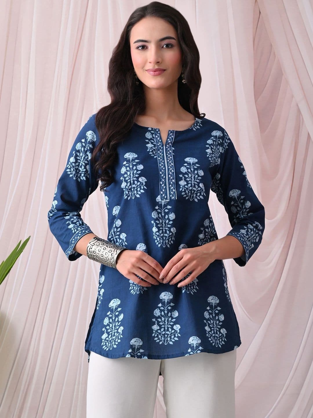 Anouk Botanical Printed Pure Cotton Kurti - view 1