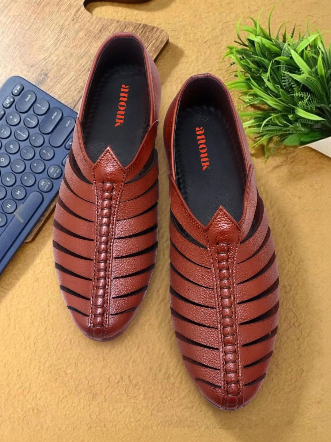 Anouk Men Leather Gladiators Sandals - view 1