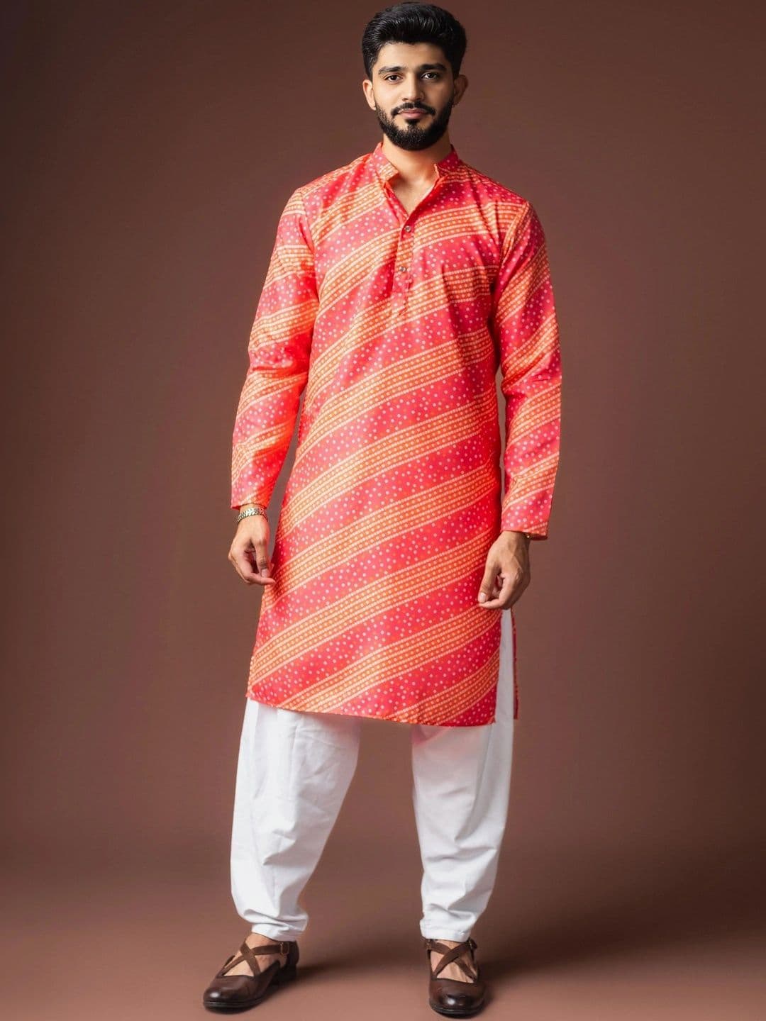 Anouk Men Bandhani Printed Kurta - view 1