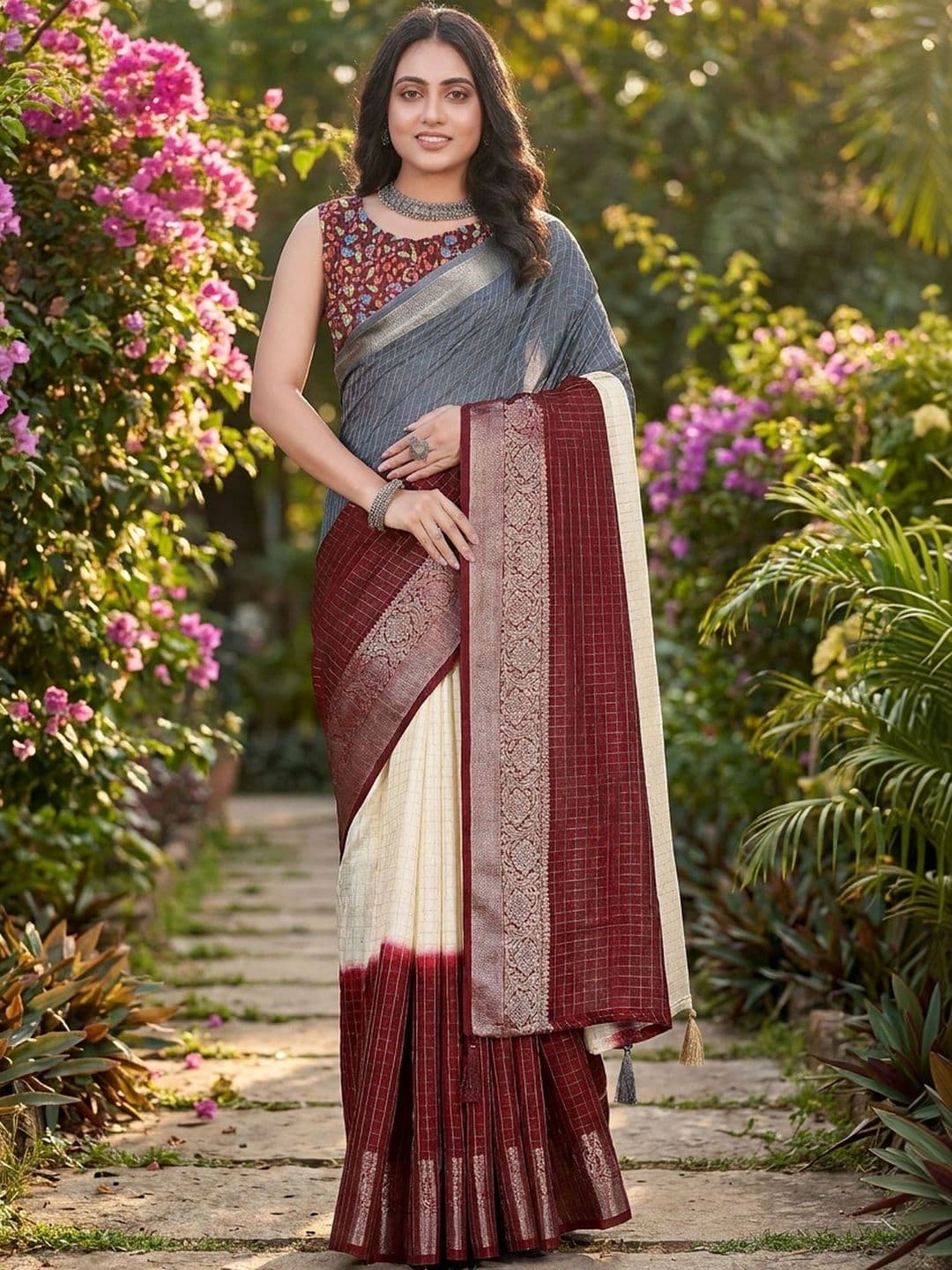 SSHAGUN LIFESTYLE Woven Design Zari Kanjeevaram Saree - view 1