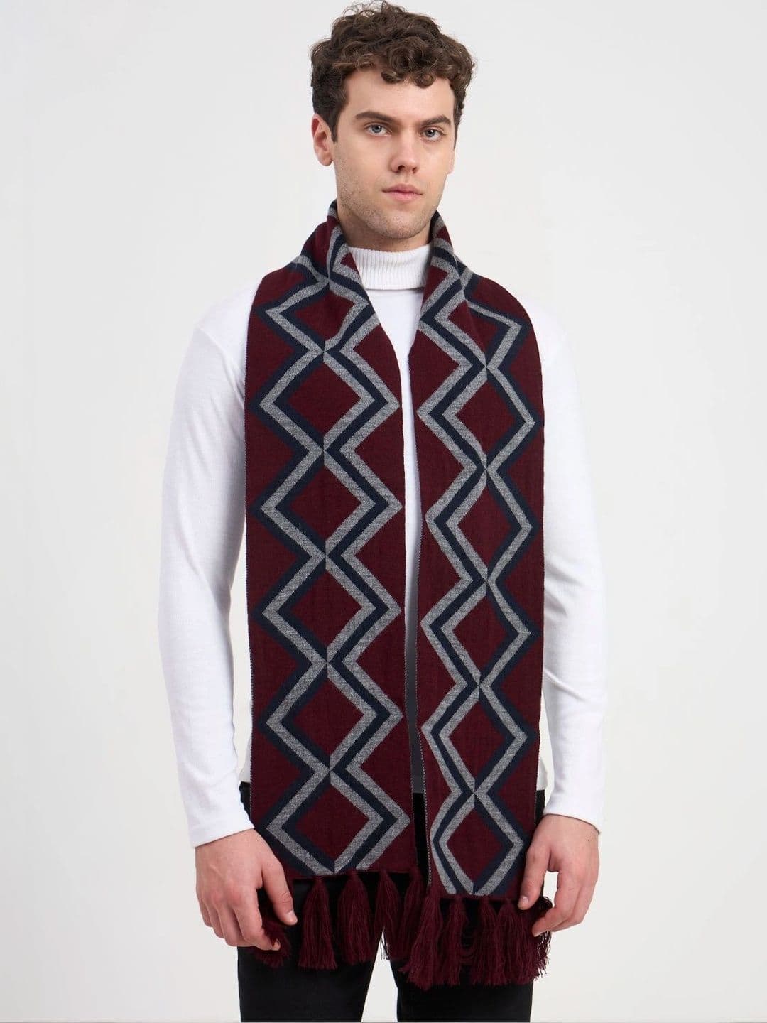 JoE Hazel Men Patterned Acrylic Mufflers - view 1