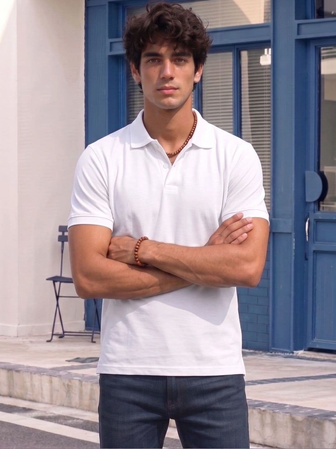BAGHADBILLO Men Polo Collar T-shirt - view 1