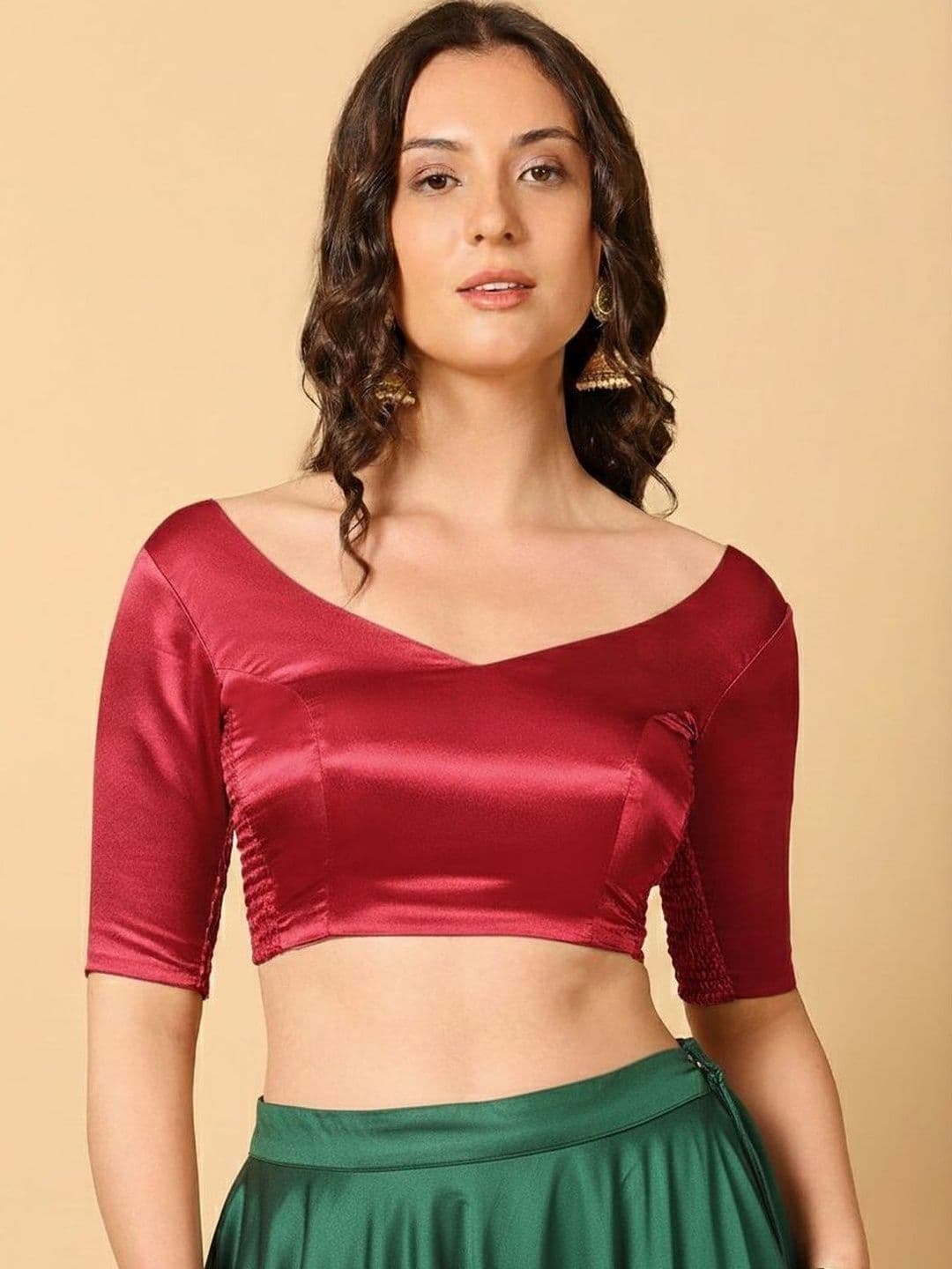 Anouk Silk Blend Embellished Saree Blouse - view 1