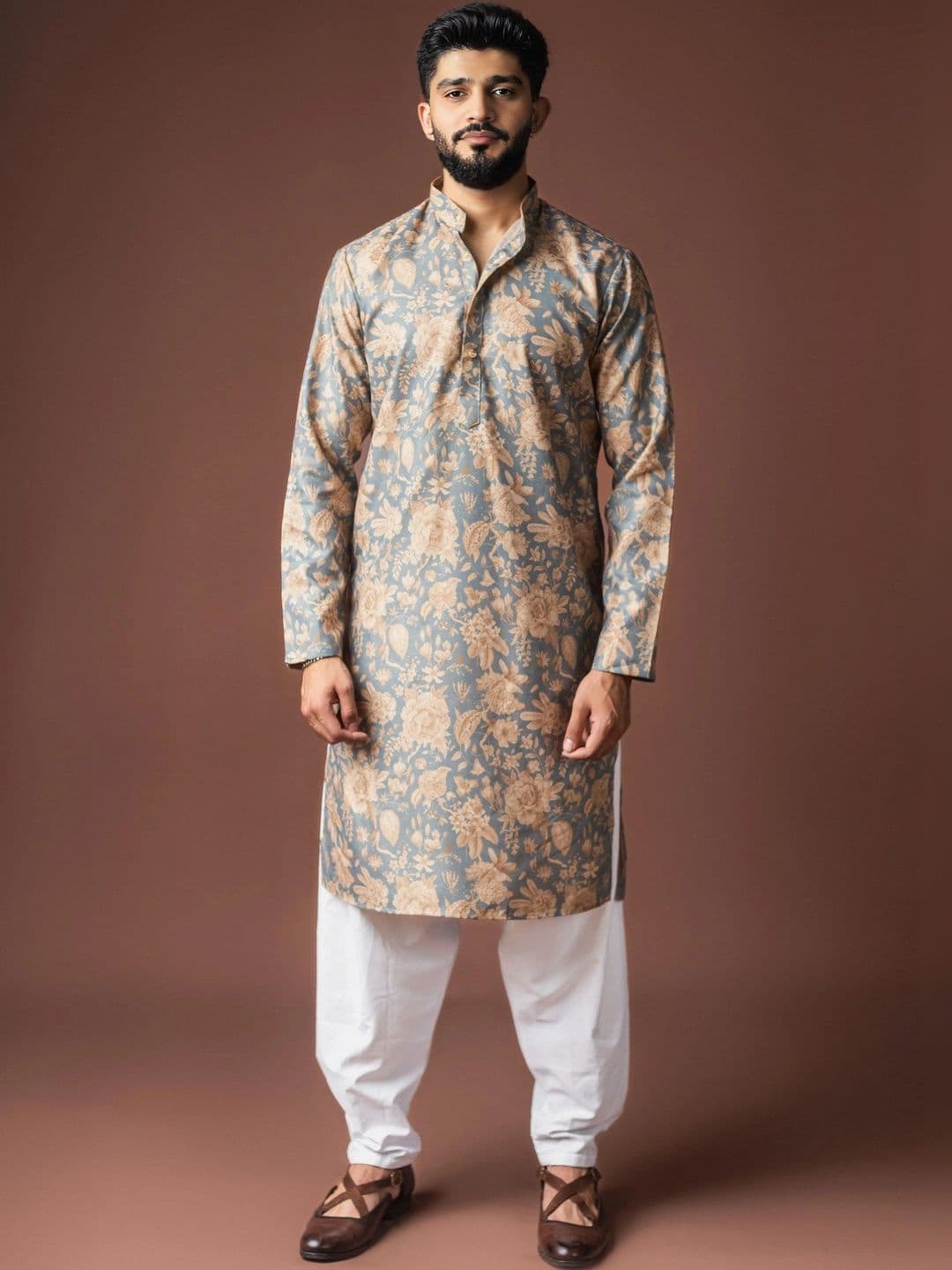 Anouk Men Floral Printed Floral Kurta - view 1