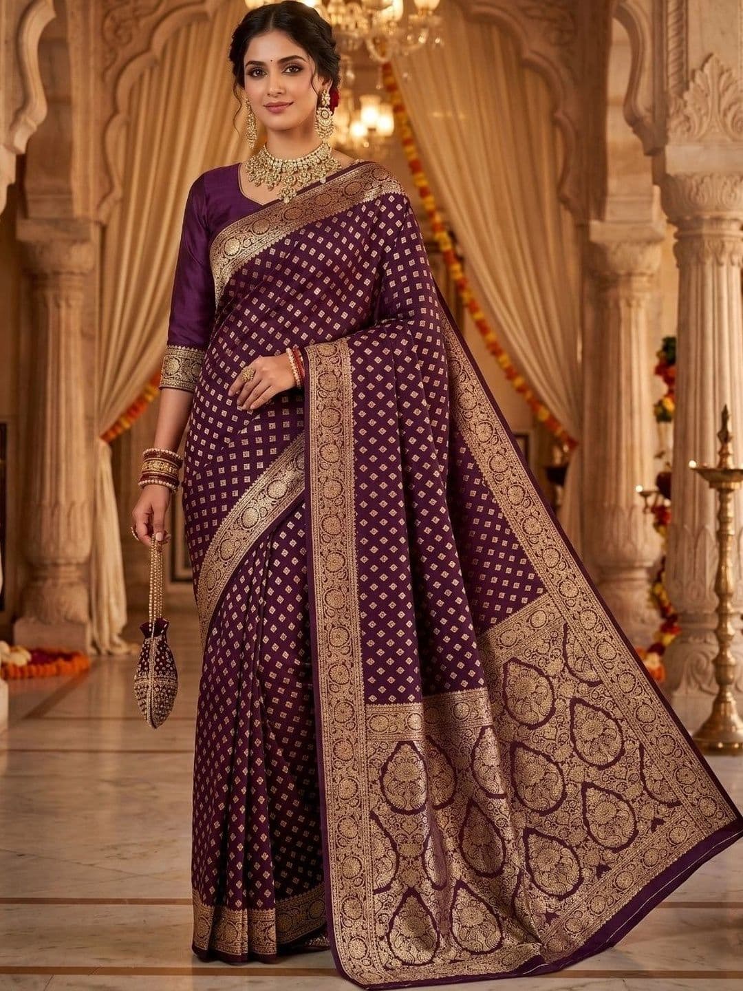 KALINI Woven Design Zari Art Silk Banarasi Saree - view 1