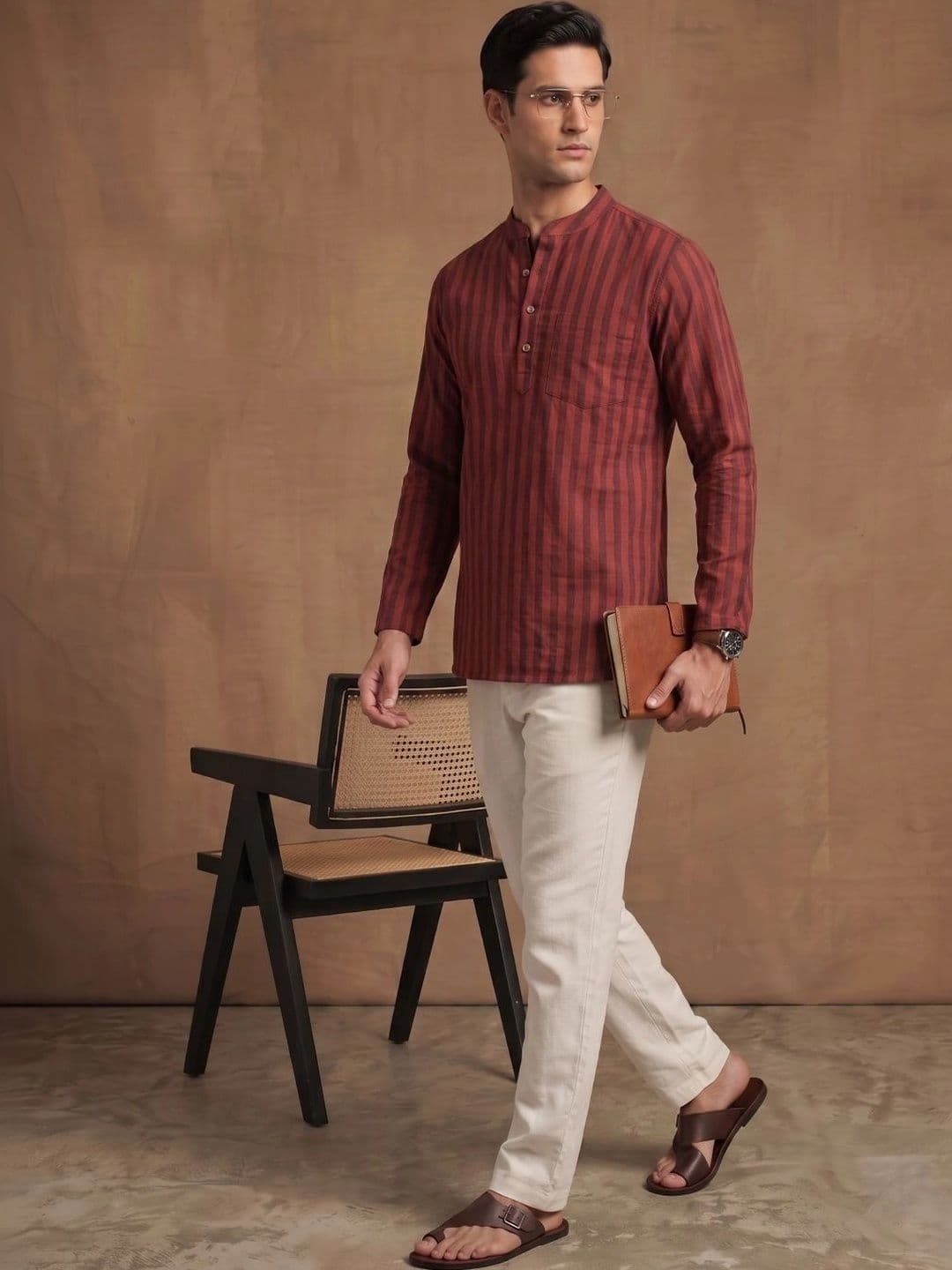 Navibhu Men Striped Kurta - view 1