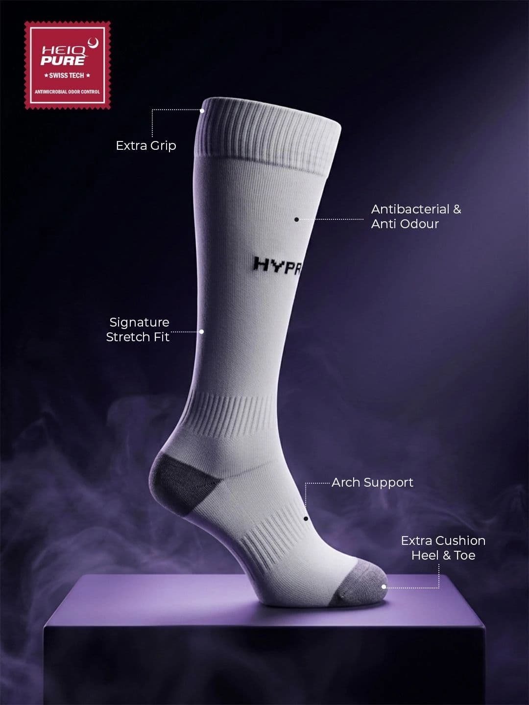 HYPR FIT Men Pack of 2 Multi Cotton Anti-Odour Compression Fit Socks - view 1